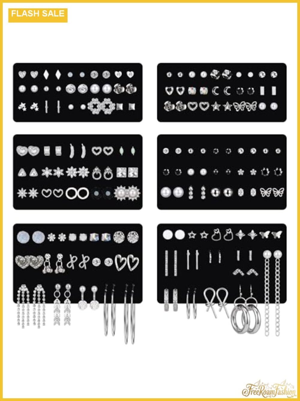 Hypoallergenic 316L Stainless Steel Stud Earrings Set 90 Pairs Sensitive Ears